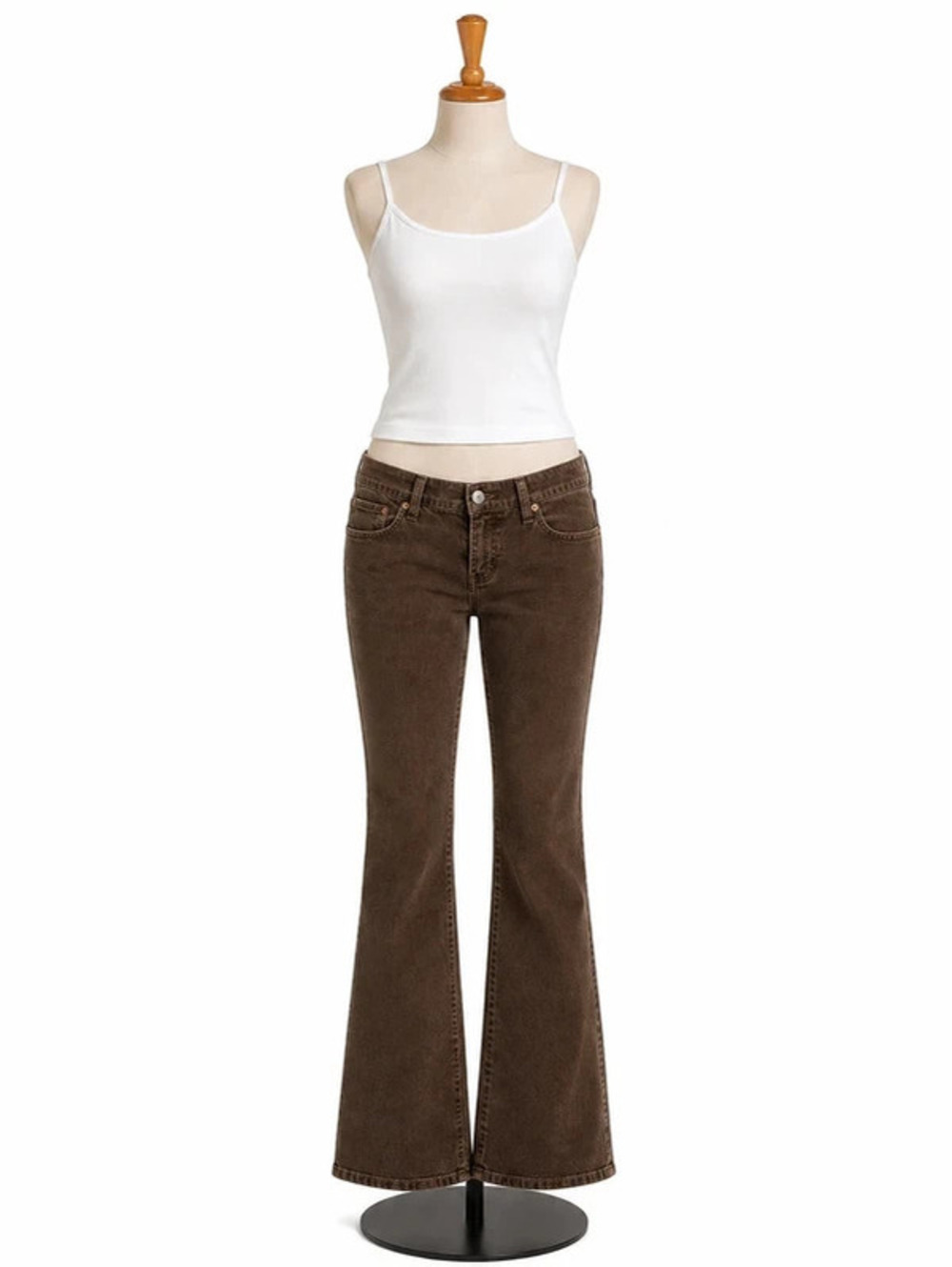 Old Navy Y2K Brown Corduroy Jeans Women’s Size 8 Stretch Low Rise bootcut 2005
